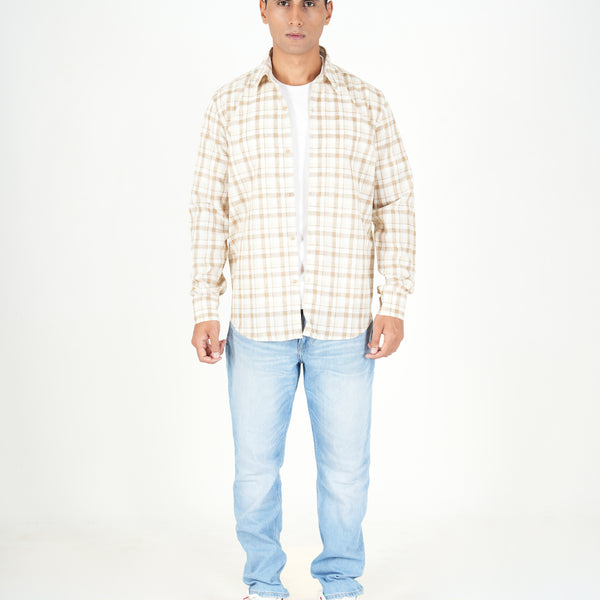 Beige Flannel Shirt