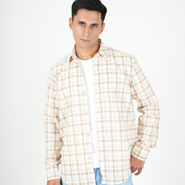 Beige Flannel Shirt