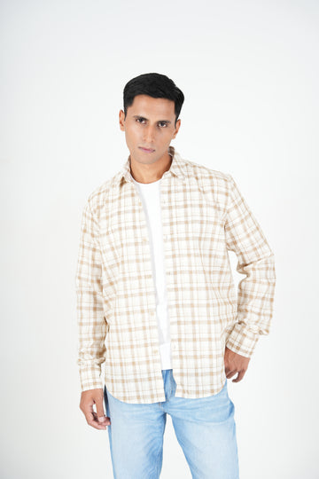 Beige Flannel Shirt