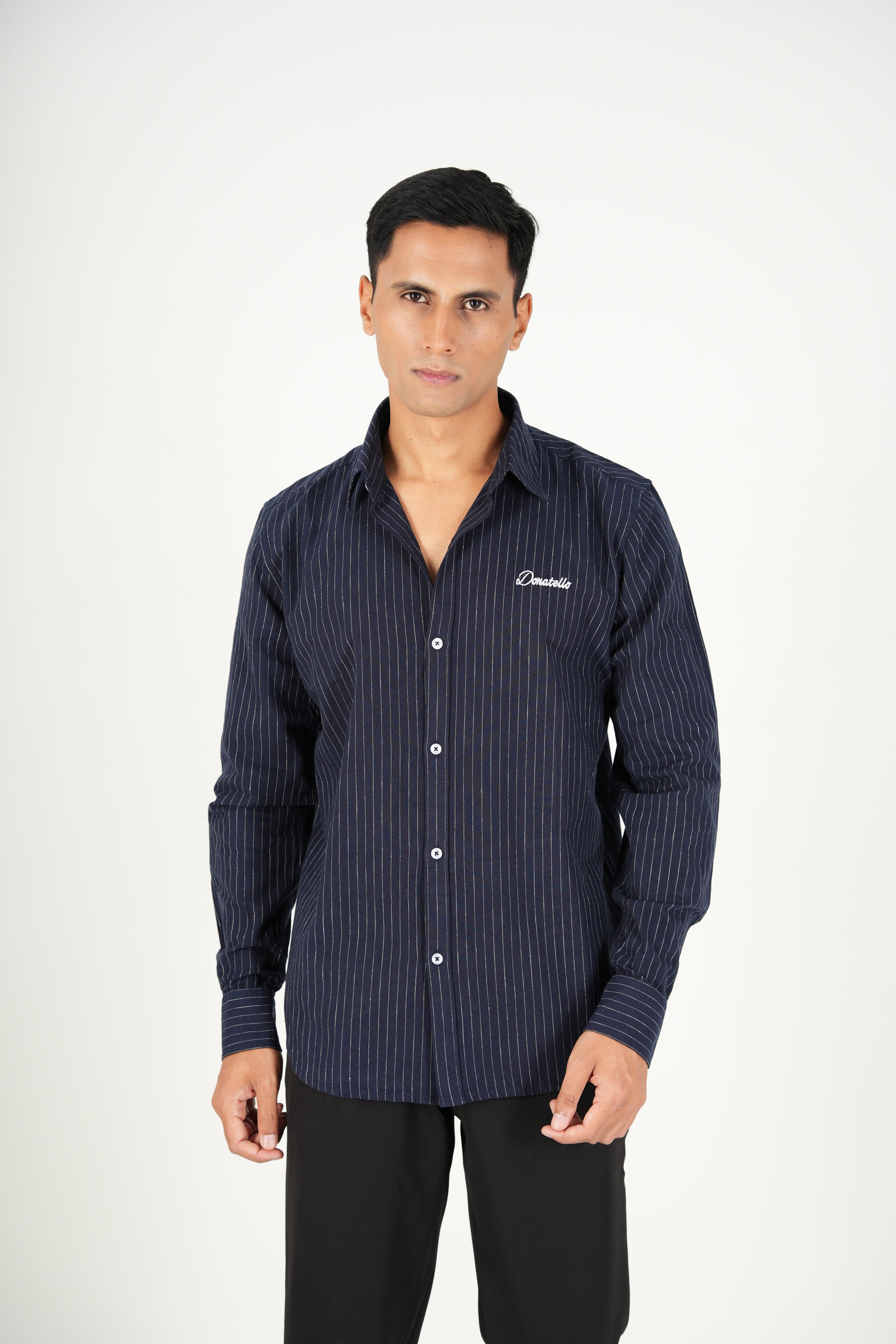 Donatello Classic Striped Shirt