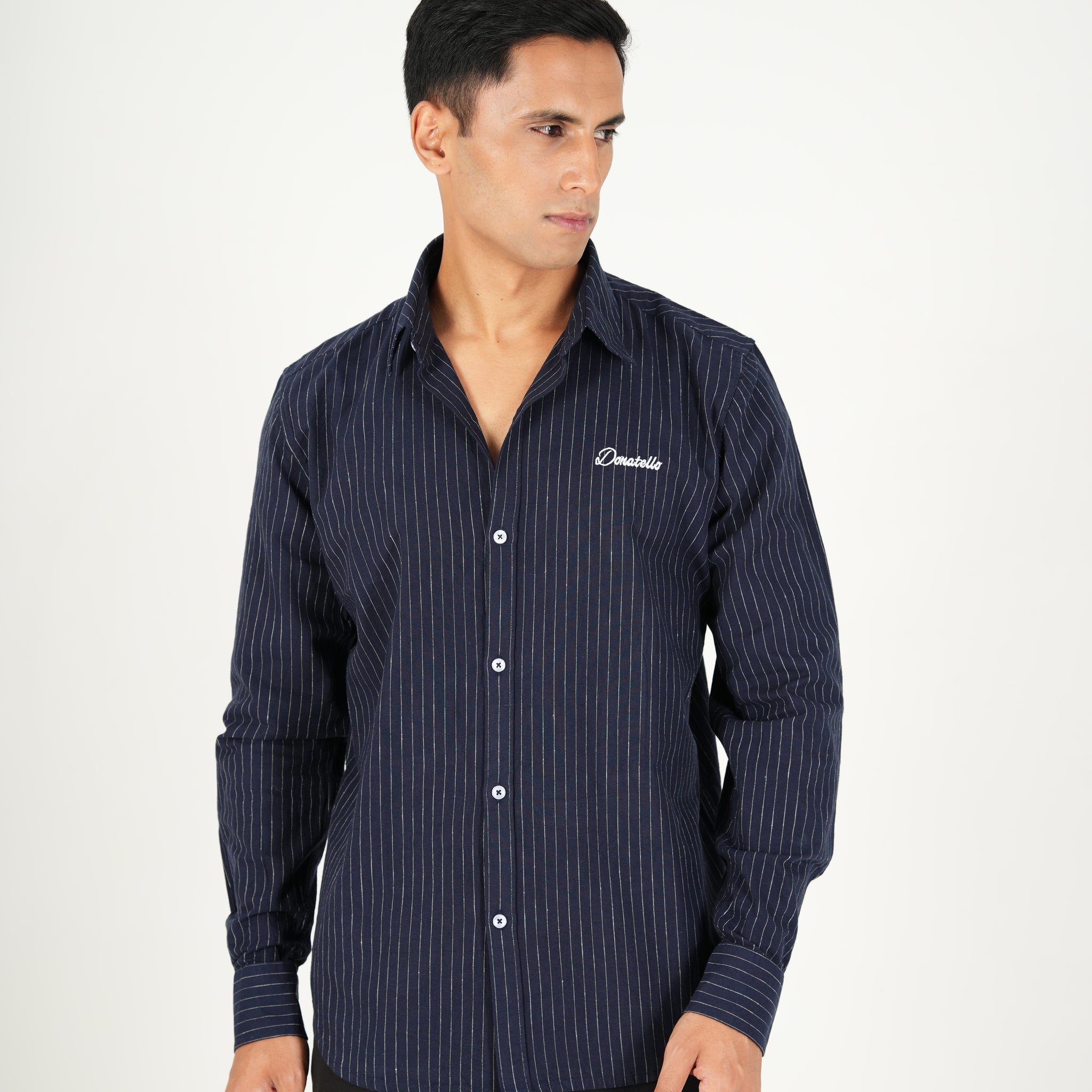 Donatello Classic Striped Shirt