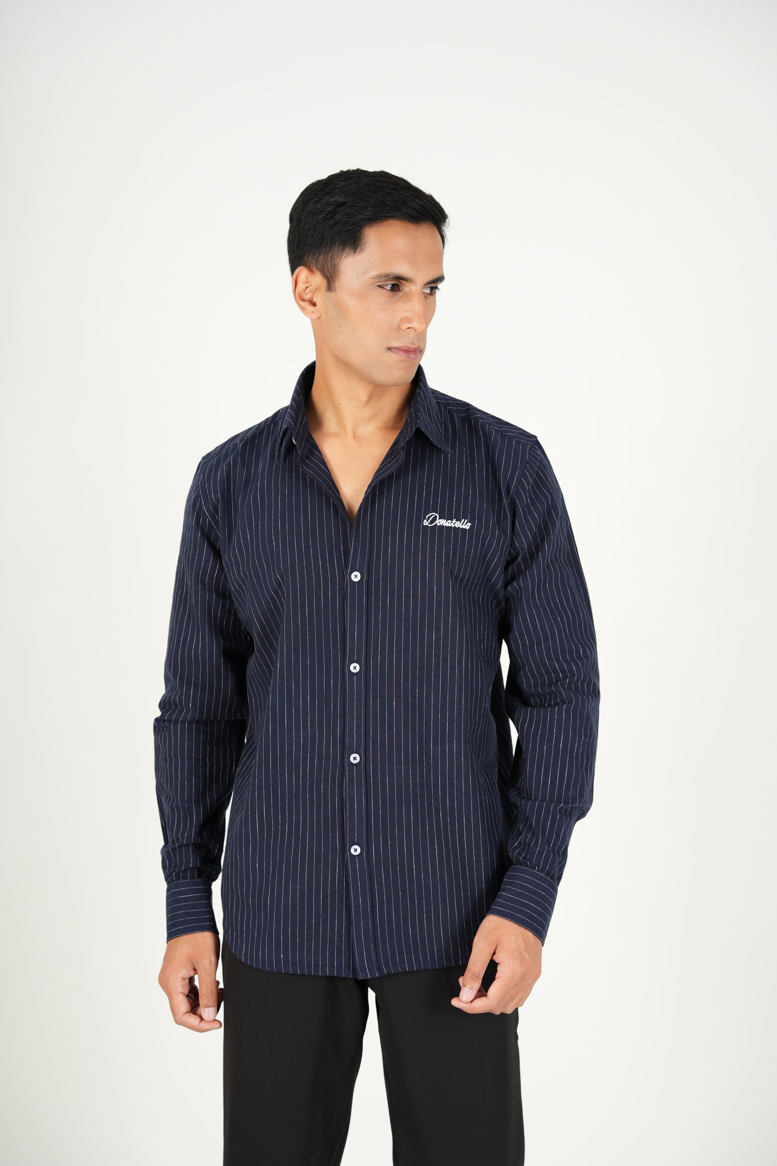 Donatello Classic Striped Shirt