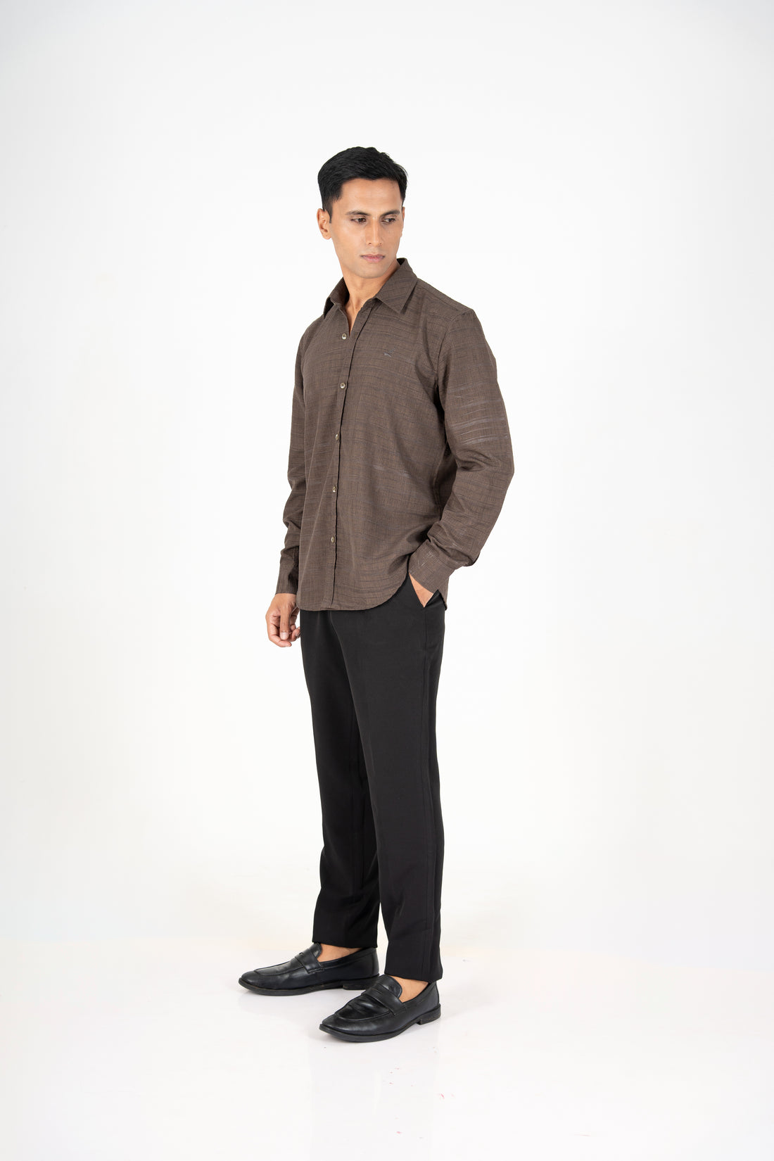 Olive Textured Matte Shirt