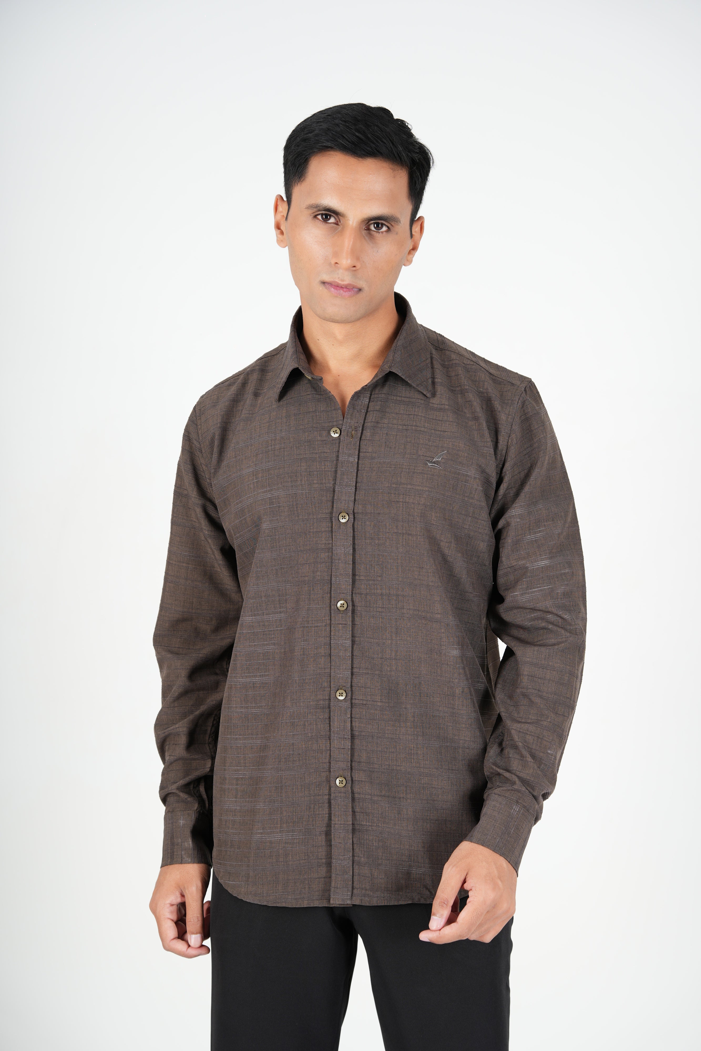 Olive Textured Matte Shirt