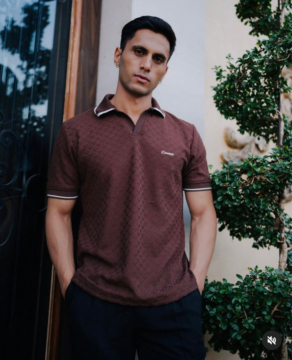 Brown Moscow Textured Polo