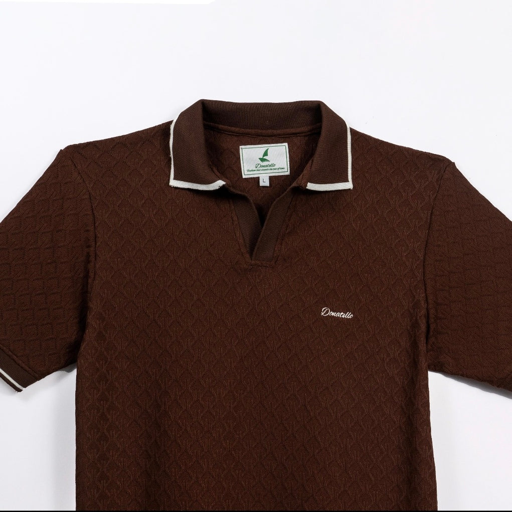 Brown Moscow Textured Polo