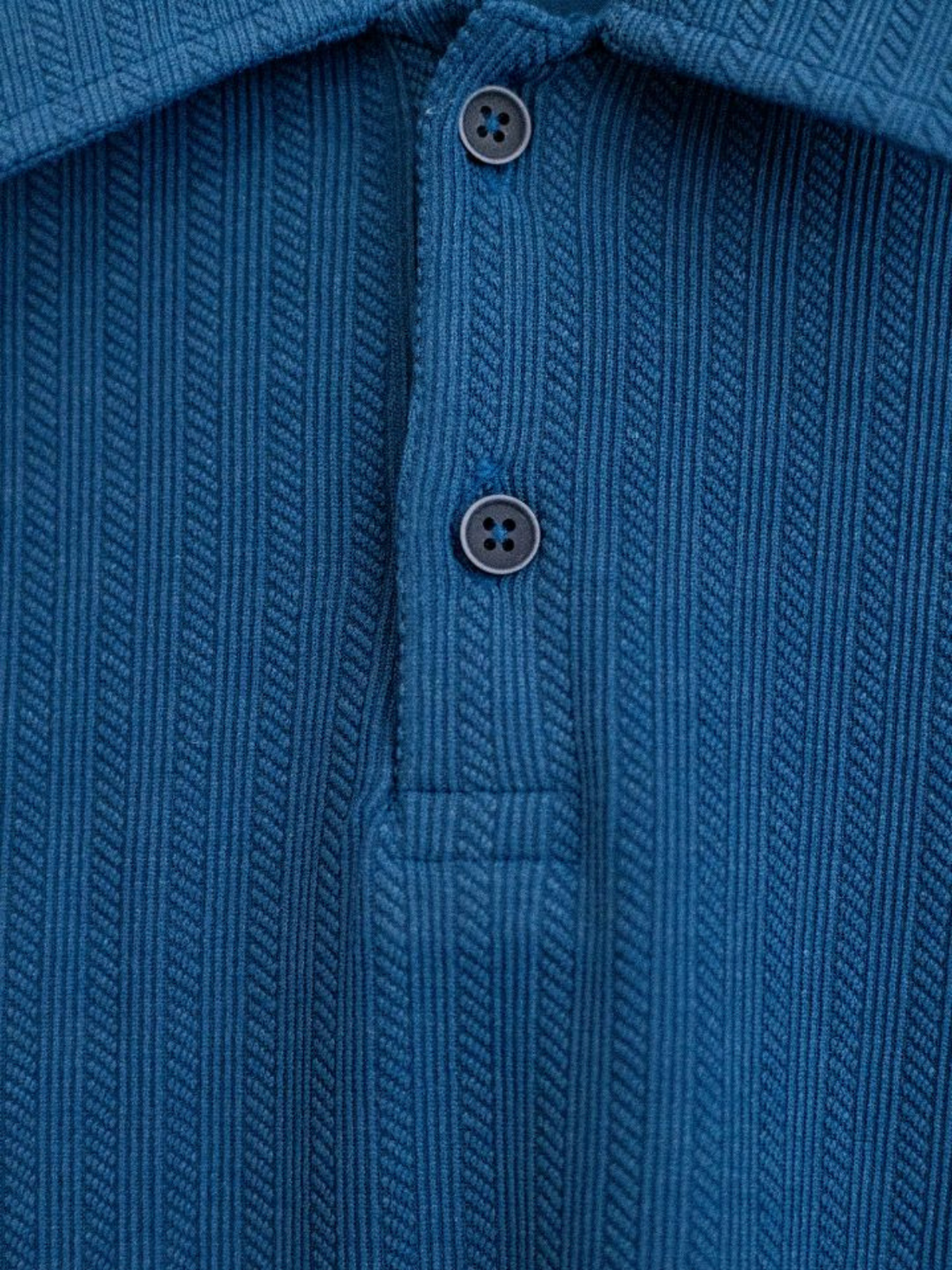 Blue Textured Polo