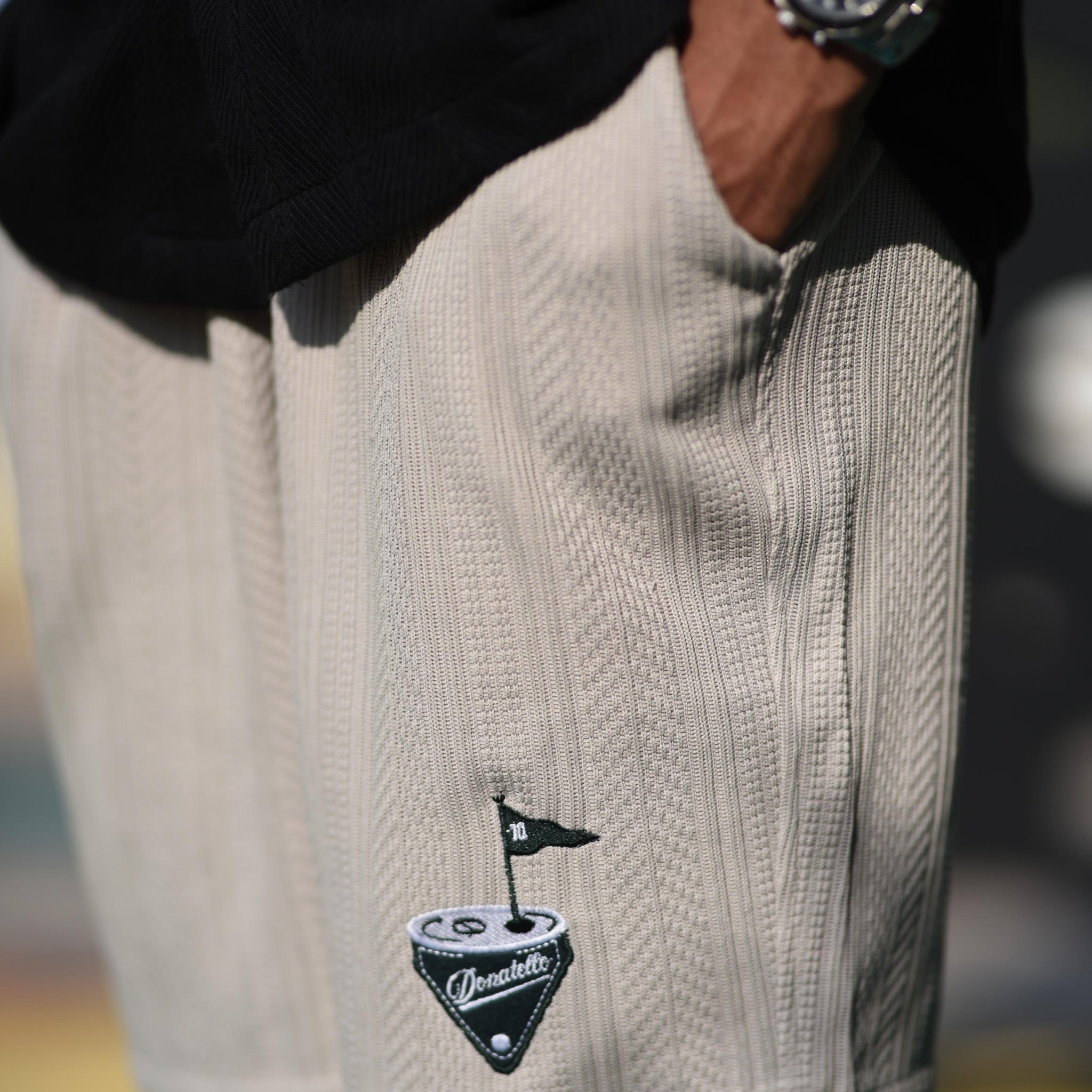 Donatello Grey Off White Club Shorts