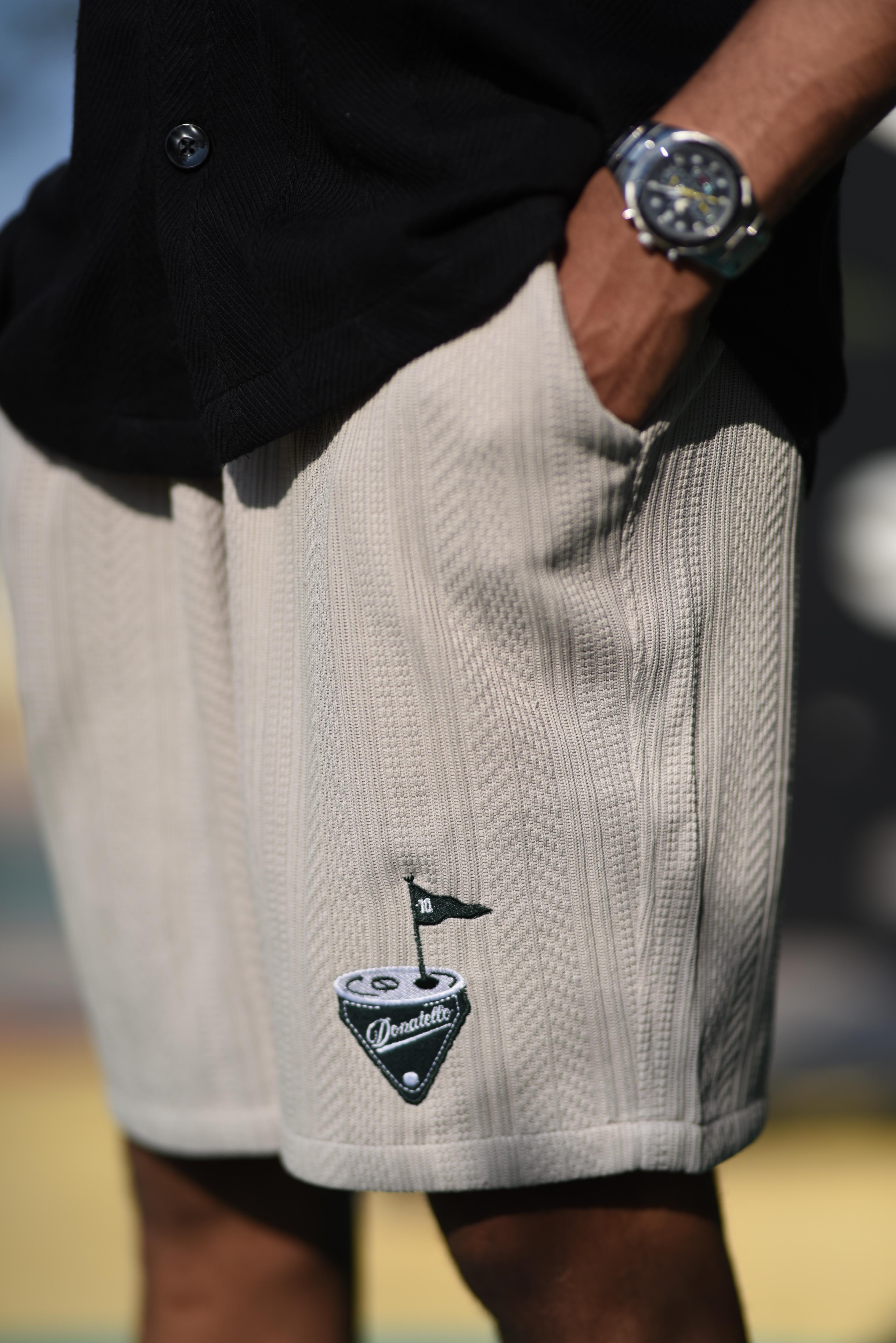 Donatello Grey Off White Club Shorts