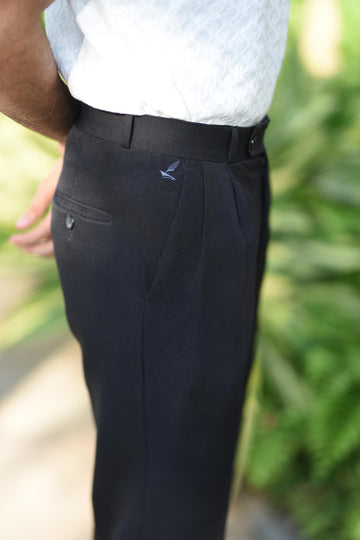 Black Pleated Trousers
